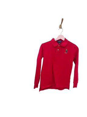 Polo Ralph Lauren Bear Ski Long Sleeve Polo Top Size 10/12